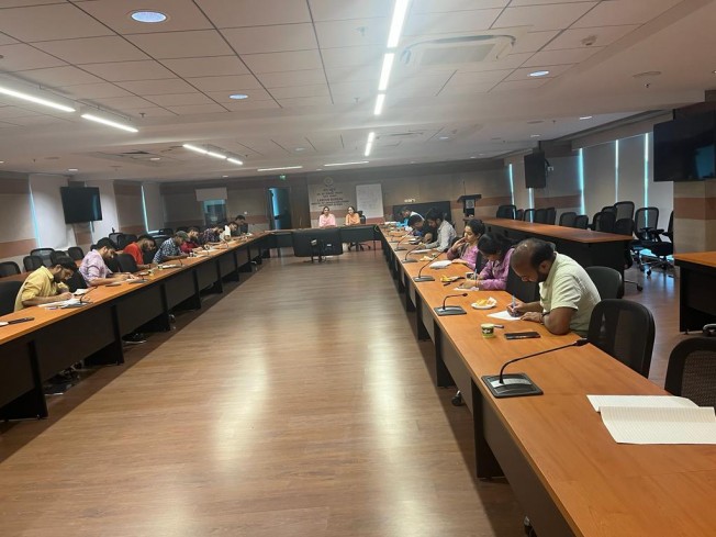 Essay competition was organized yesterday on 19th September during Hindi Pakhwadha.