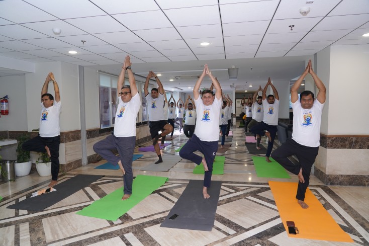 Celebration of 9th International Yoga Day at Labour Bureau Chandigarh